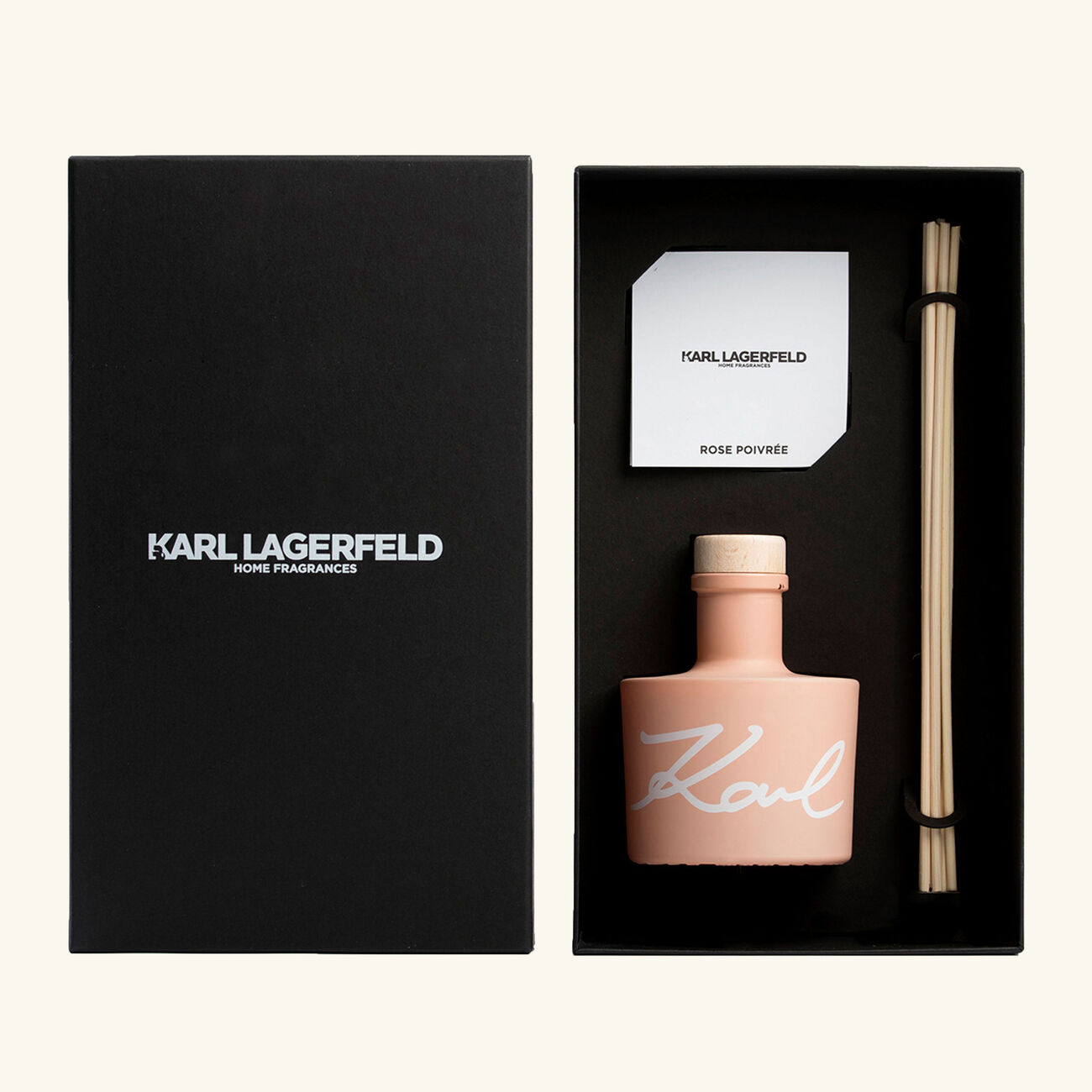 karl lagerfeld rose poivr e reed diffuser with natural sticks