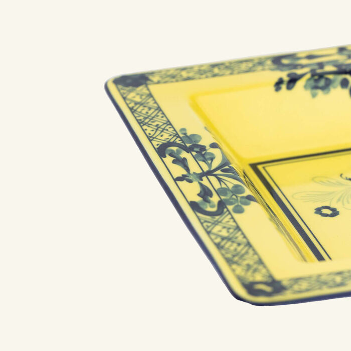 ginori 1735 oriente italiano citrino trinket tray square small yellow