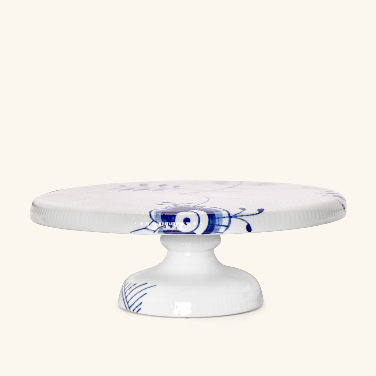 royal copenhagen blue fluted mega cake stand white