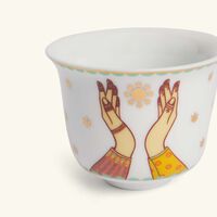 طقم حصة المؤلف من فنجانين للقهوة باللون الأبيض صلصال طقم حصة المؤلف من فنجانين للقهوة باللون الأبيض