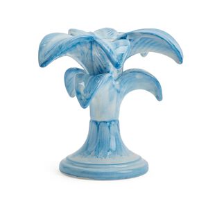 Palm Candlestick Holder - Blue - Small, medium