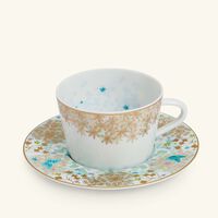 bernardaud tea cup saucer blue set of 4