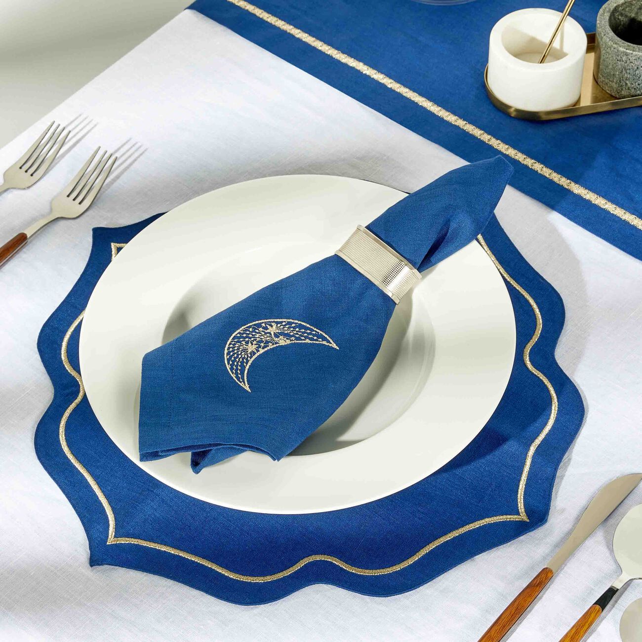 catherine denoual arabesque placemat white set of 6