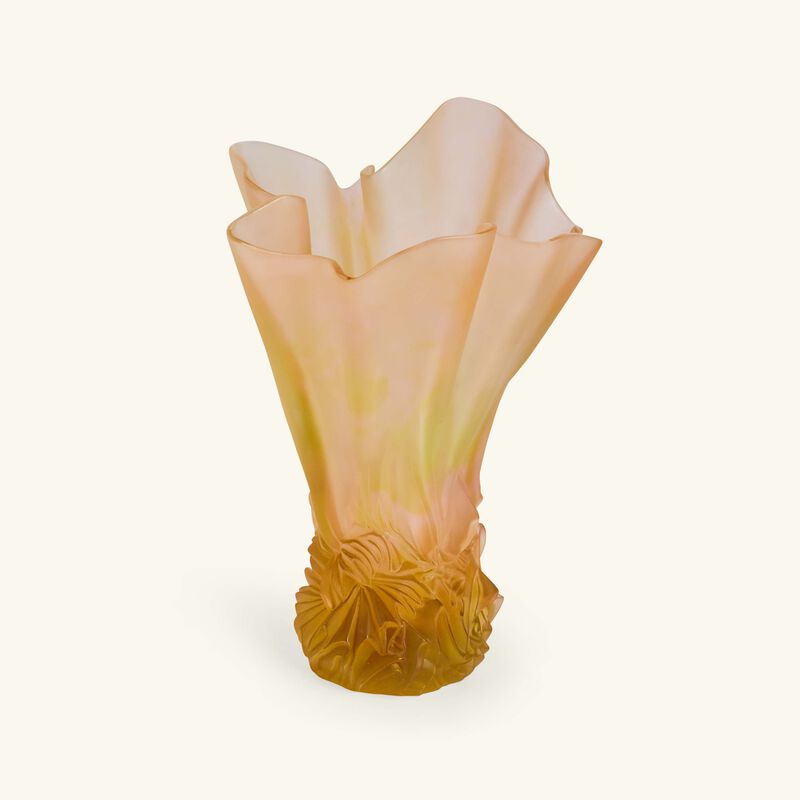 daum croisi re vase large yellow