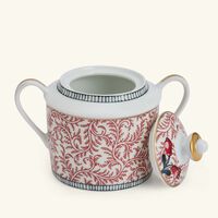 bernardaud braquenie sugar bowl red