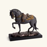 lladro spanish pure breed horse sculpture large black
