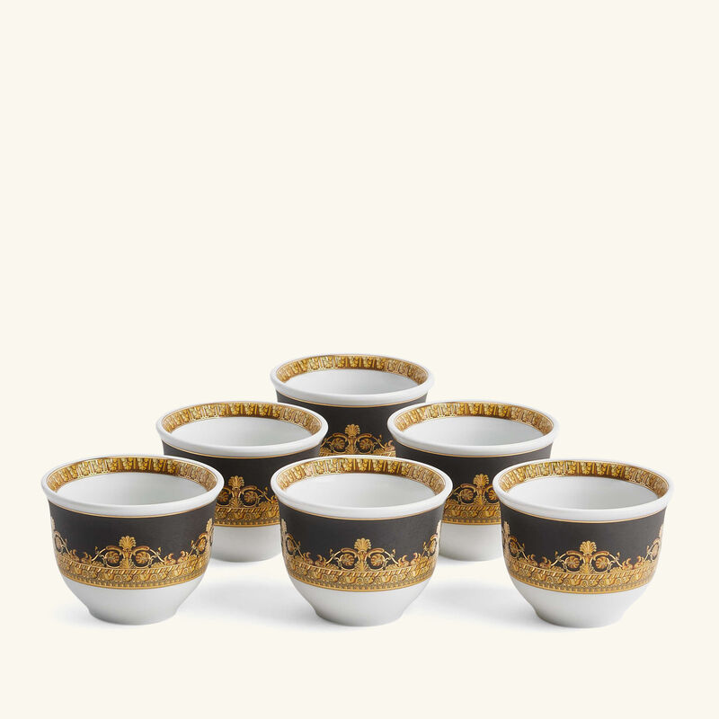 versace i love baroque arabic coffee cup black set of 6