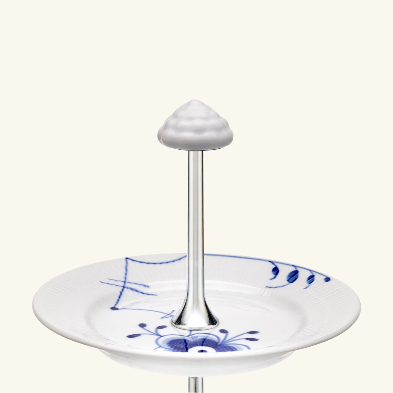royal copenhagen blue fluted mega 3 tier cake stand white