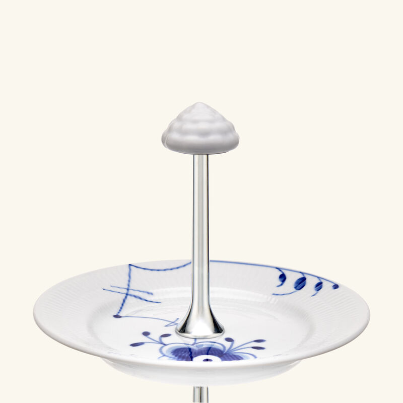 royal copenhagen blue fluted mega 3 tier cake stand white