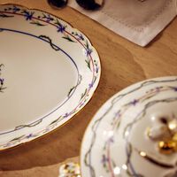 bernardaud le gobelet du roy serving platter oval white 38cm