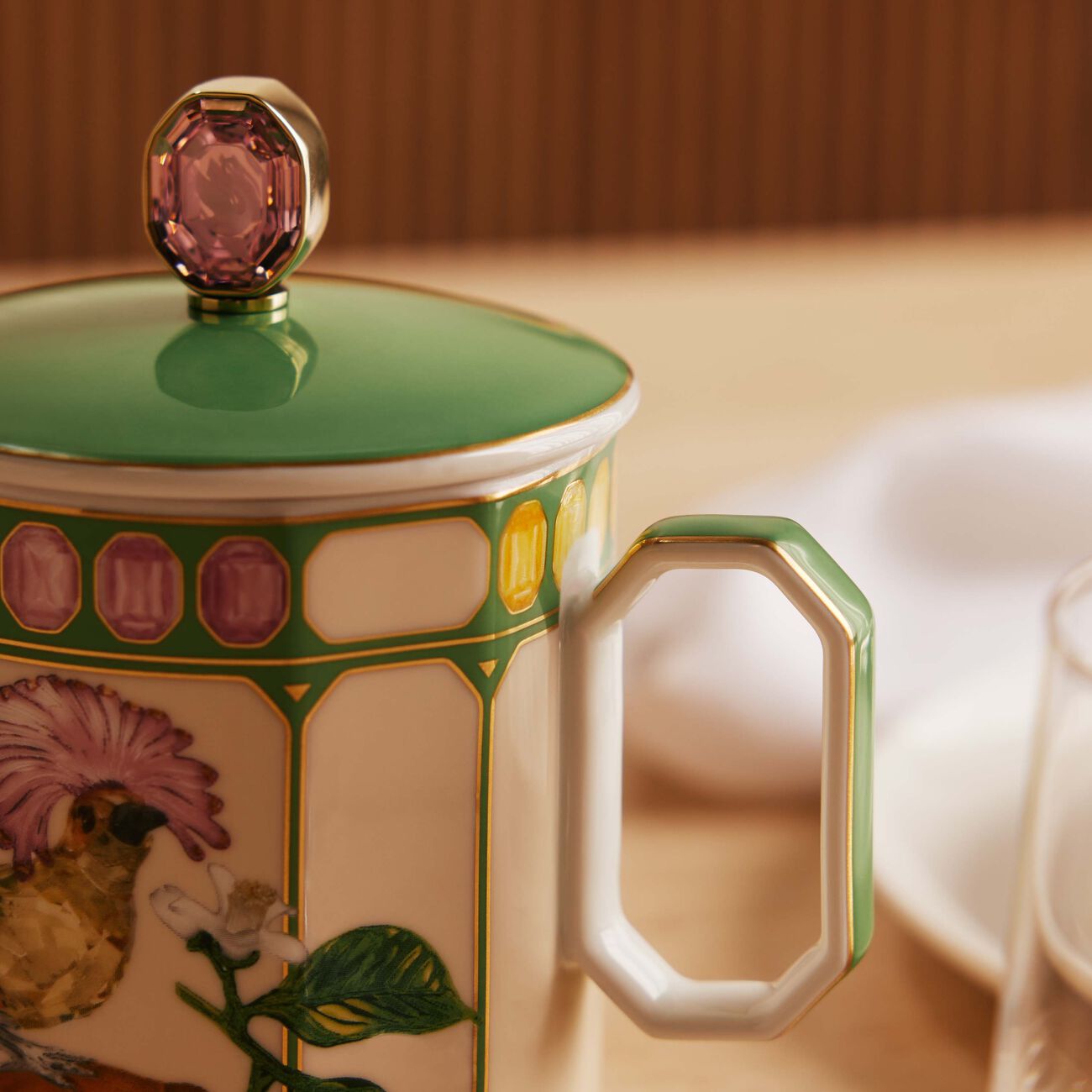 Idyllia Mug with Lid Flycatcher Green rosenthal idyllia mug with lid flycatcher green