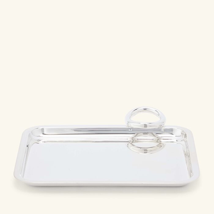 christofle vertigo serving tray rectangular small silver