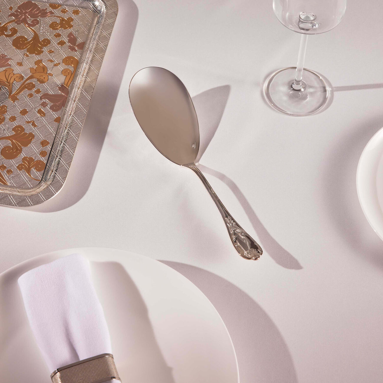 christofle marly serving ladle silver plated