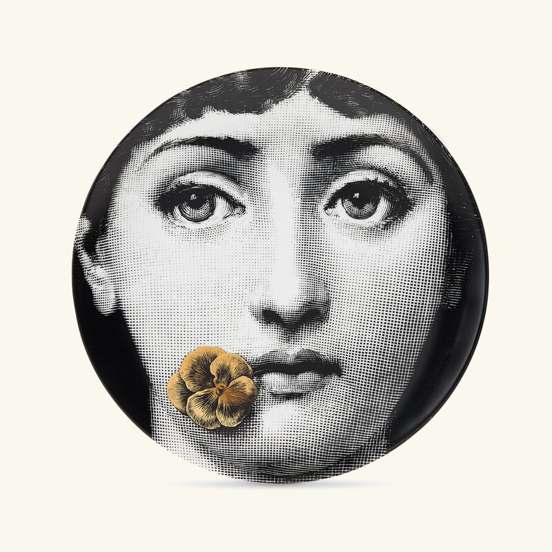 fornasetti tema e variazioni no 137 wall plate yellow