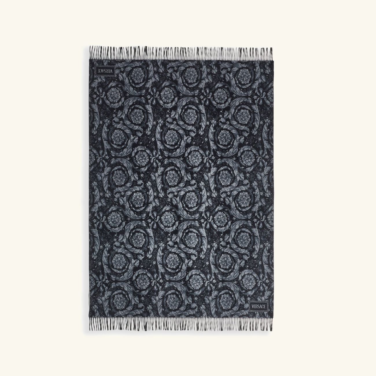 versace barocco renaissance plaid blanket