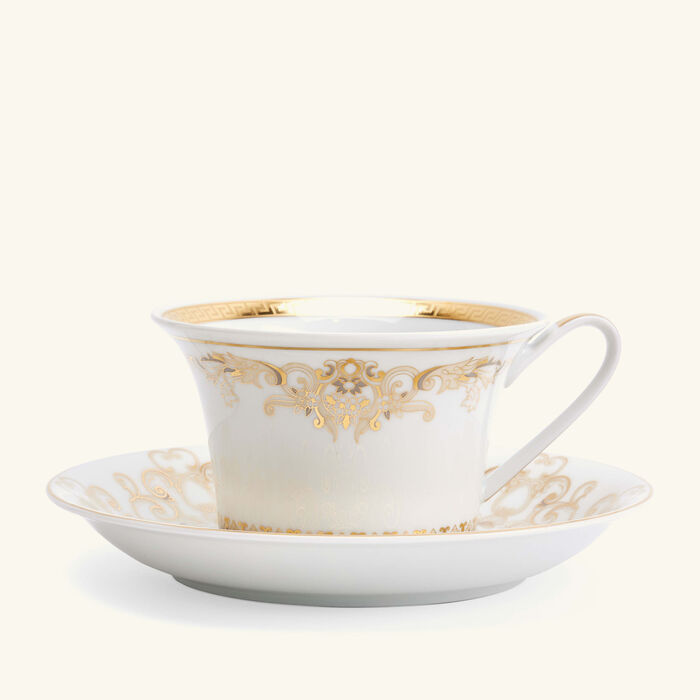 versace medusa gala tea cup saucer white set of 6