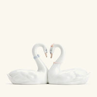lladro endless love swans sculpture medium white