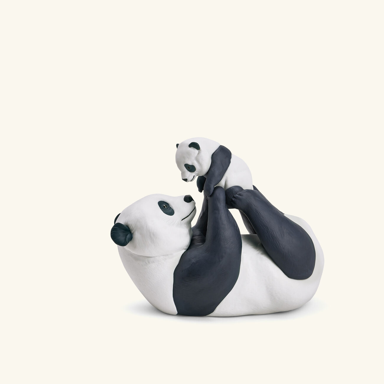 lladro mommy panda sculpture medium black