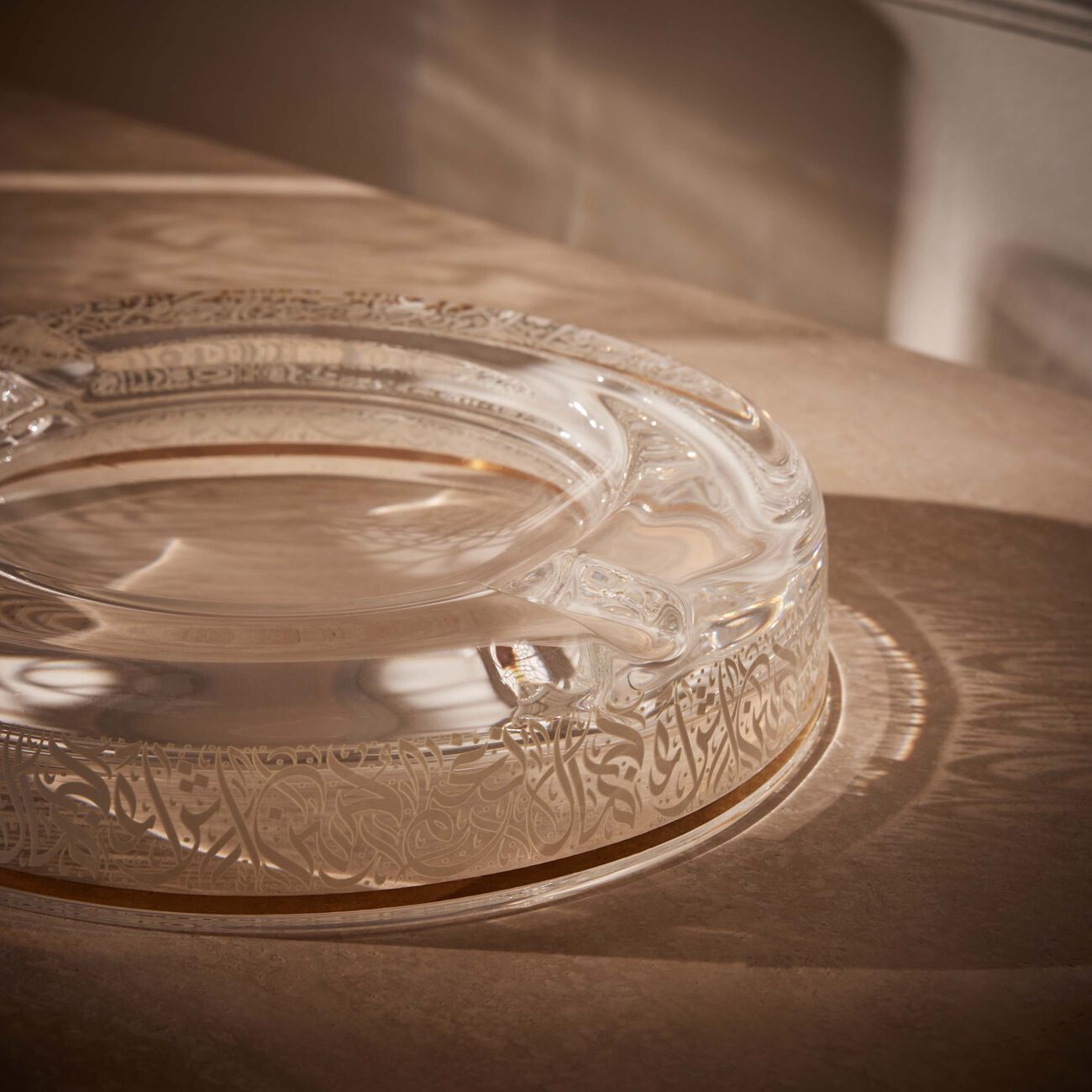 dimlaj nagham ashtray round small gold