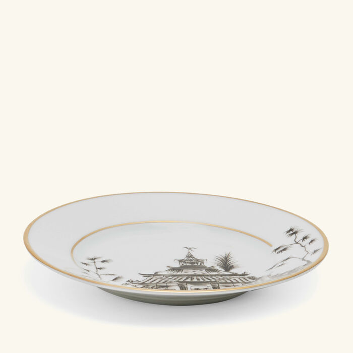 pinto paris vieux kyoto bread plate round black 15cm