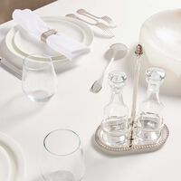 christofle malmaison oil vinegar cruet silver plated