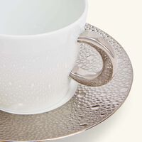 Ecume Platine Tea Cup & Saucer White bernardaud ecume platine tea cup saucer white