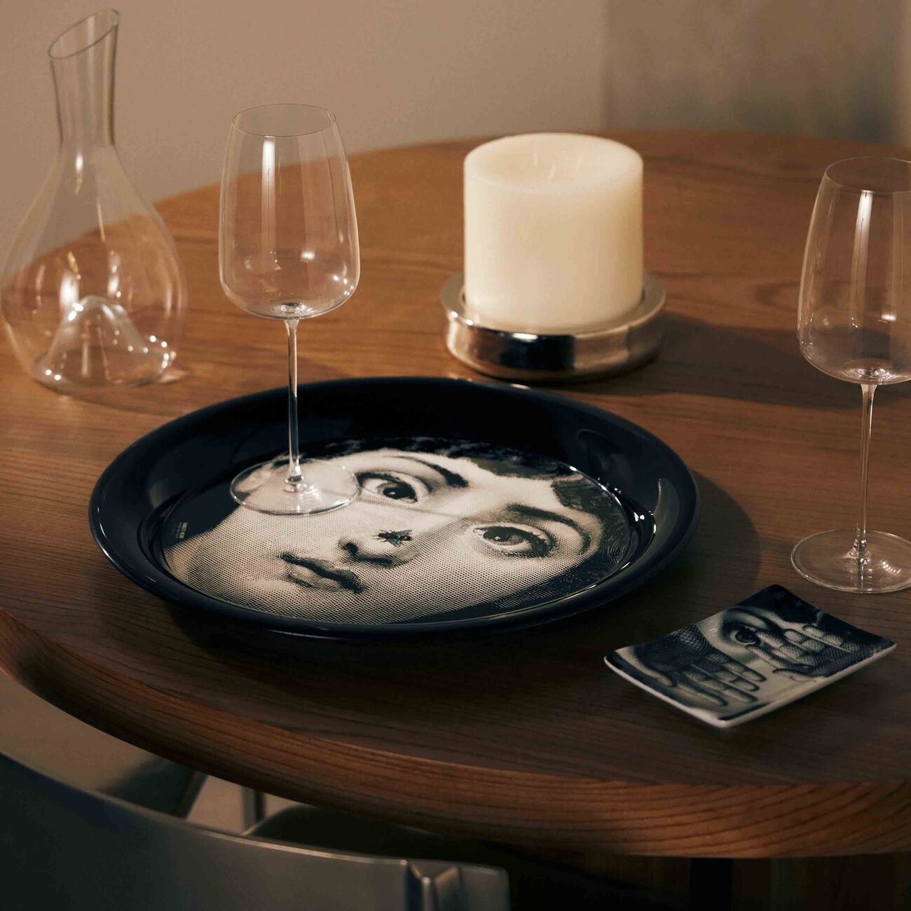 fornasetti tema e variazioni no 363 tray round large