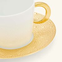 bernardaud ecume tea cup   saucer gold