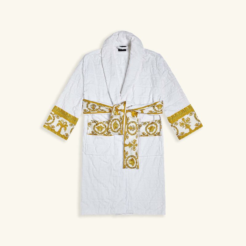 versace i love baroque bath robe white