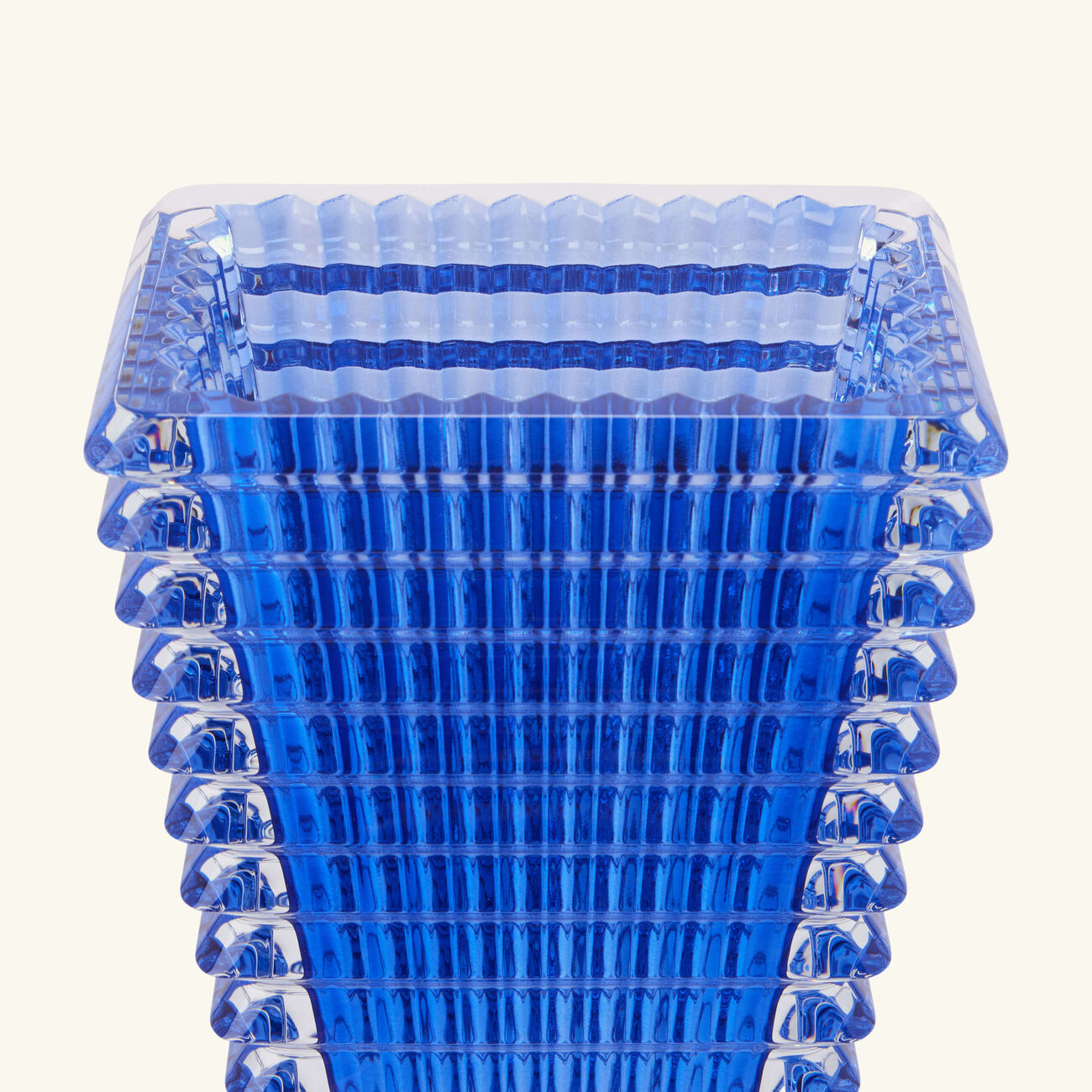 baccarat eye vase rectangular small blue