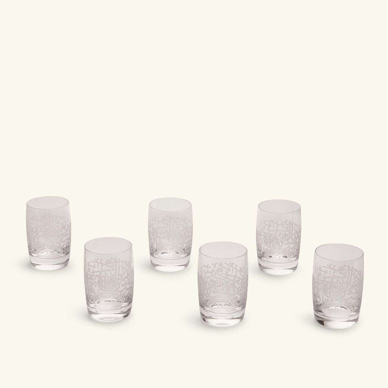 dimlaj thuluth short tumbler clear set of 6