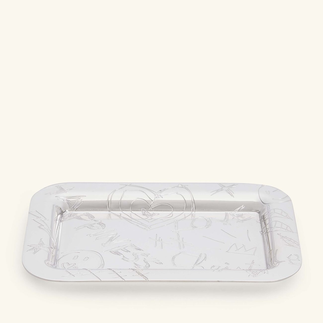 christofle graffiti serving tray rectangular small silver plated