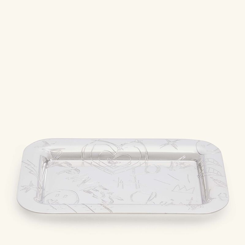 christofle graffiti serving tray rectangular small silver plated