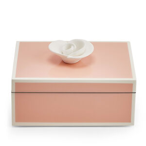 Paris Pink Box with White Flower Handle, medium