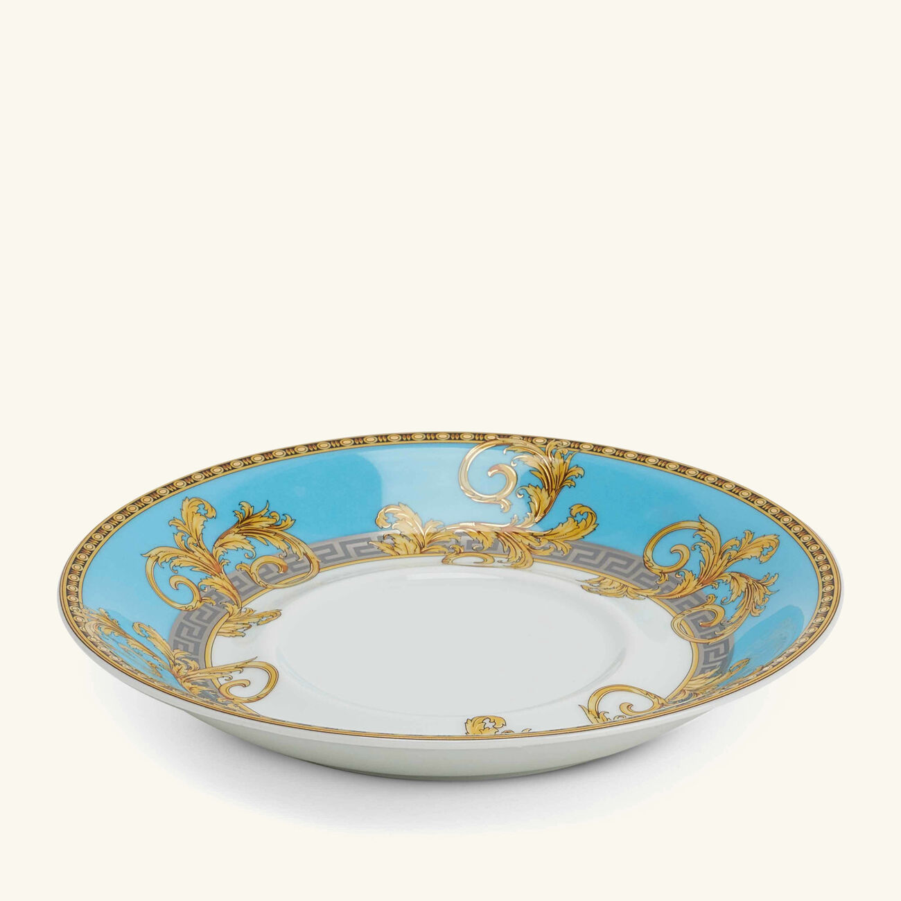 versace prestige gala tea cup saucer white set of 6