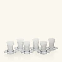dimlaj dar tea cups with saucer clear set of 6
