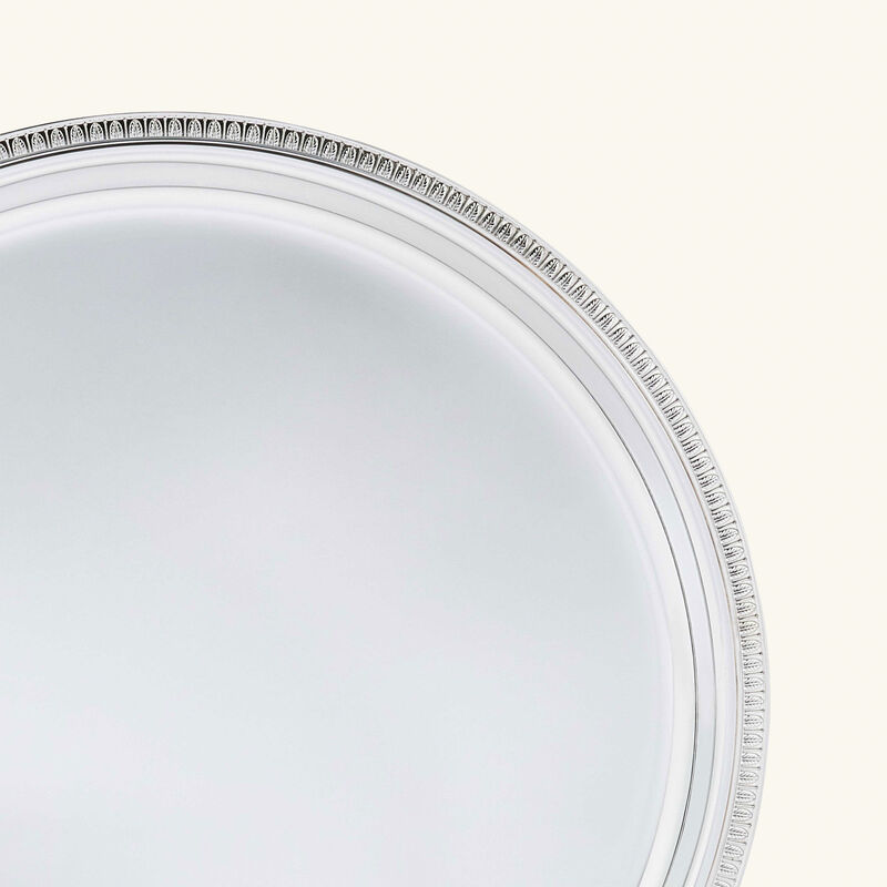 Malmaison Serving Tray Round Medium Silver Plated christofle malmaison serving tray round medium silver plated