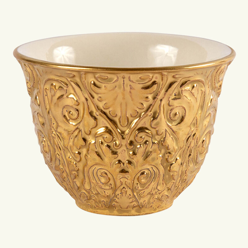 villari amour gold arabic coffee cup gold