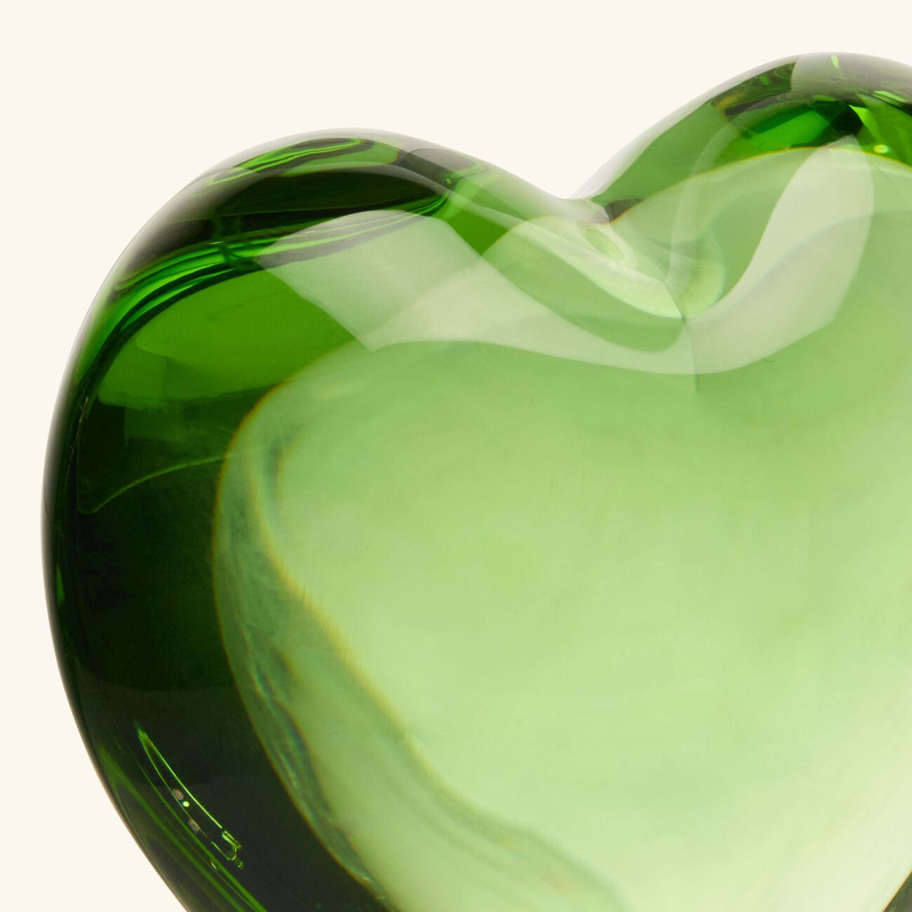 baccarat amore heart figurine mini green