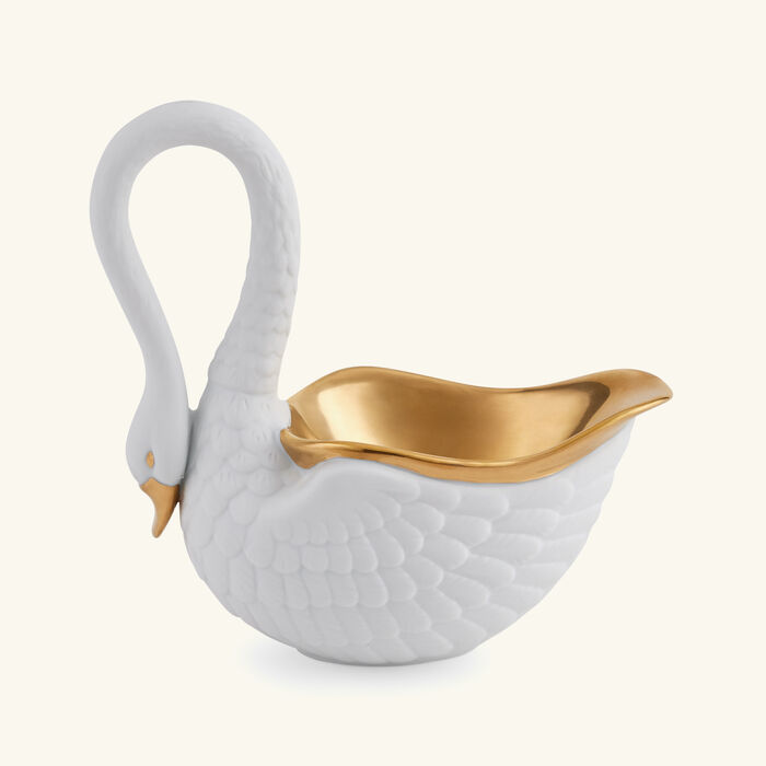 l objet swan centerpiece small white
