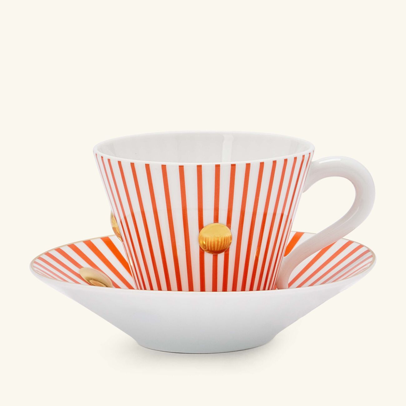 bernardaud delphos et knossos tea cup saucer red set of 2