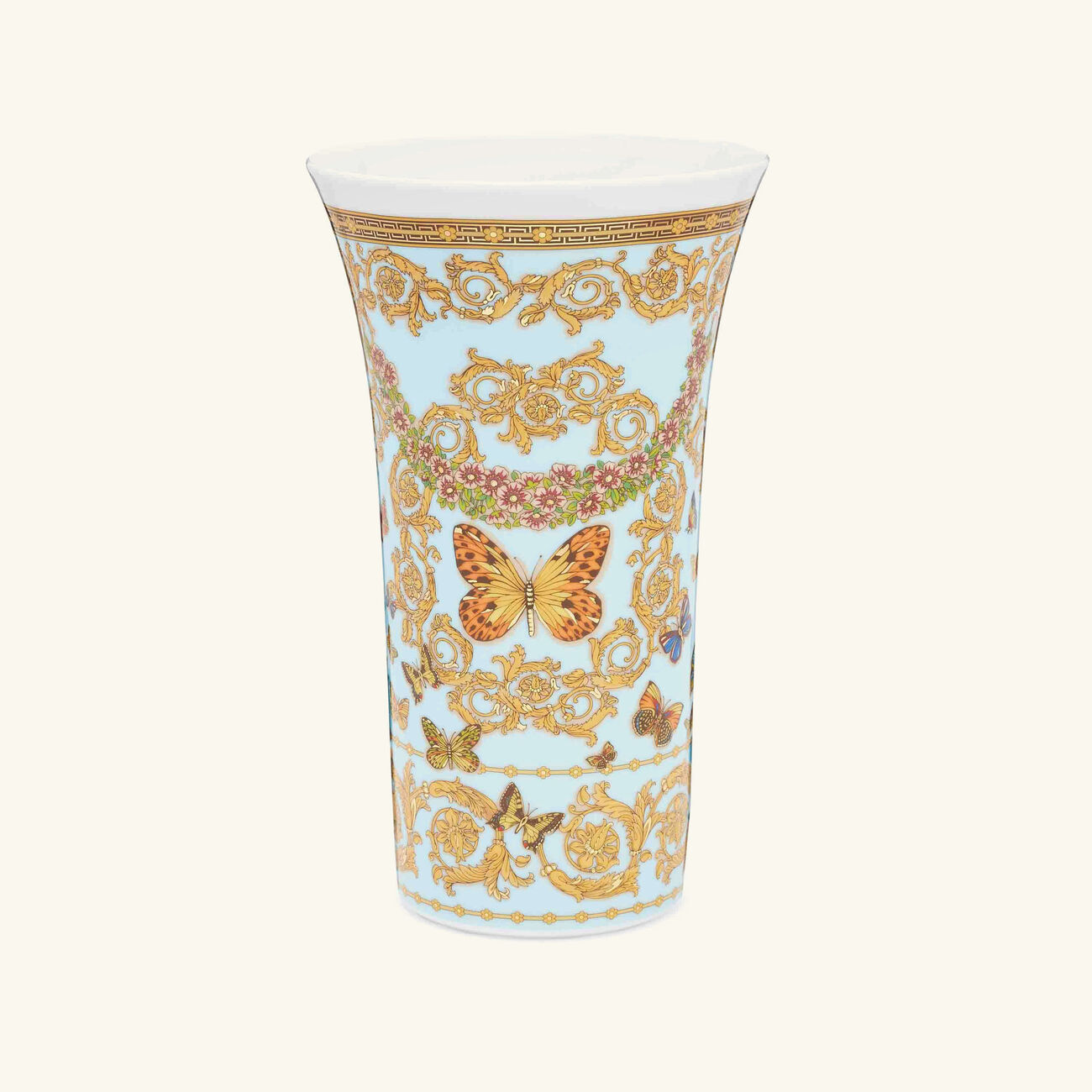 le jardin de versace vase medium blue