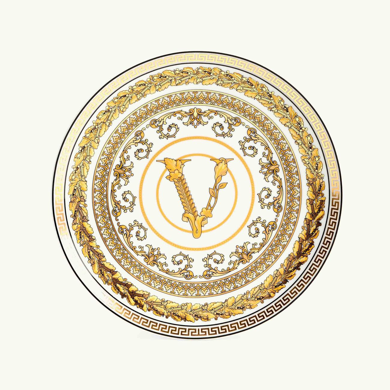 versace virtus gala plate round white 17cm