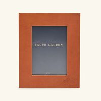 ralph lauren home bedford garrett leather frame brown 13x18 cm