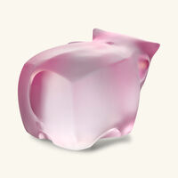 Niu Wang Wang OX Sculpture Small Pink lalique niu wang wang ox sculpture small pink