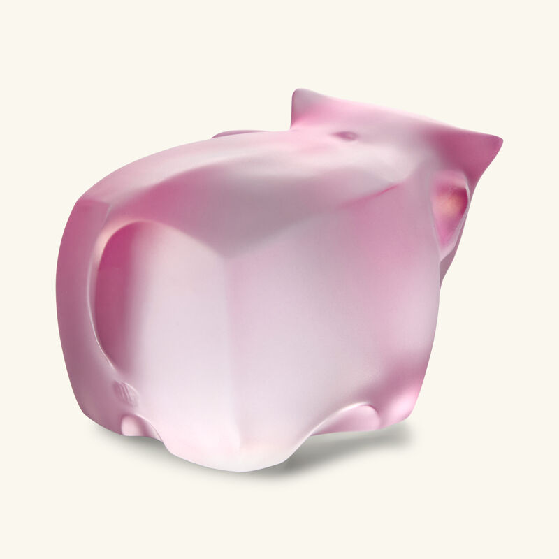 Niu Wang Wang OX Sculpture Small Pink lalique niu wang wang ox sculpture small pink