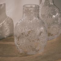 ruckl krakatit vase round medium clear