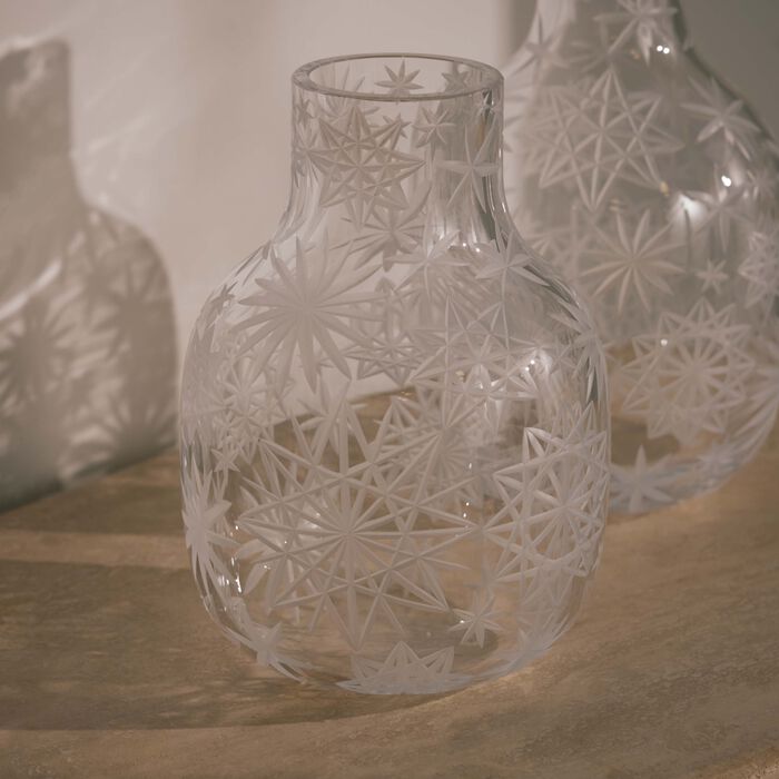 ruckl krakatit vase round medium clear