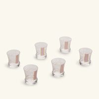 طقم نغم المؤلف من 6 كؤوس زجاجية قصيرة باللون الوردي دملاج طقم نغم المؤلف من 6 كؤوس زجاجية قصيرة باللون الوردي