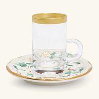 Taormina Arabic Tea Cup & Saucer Green villari taormina arabic tea cup saucer green